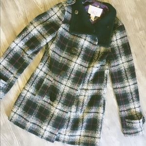 BKE wool plaid coat